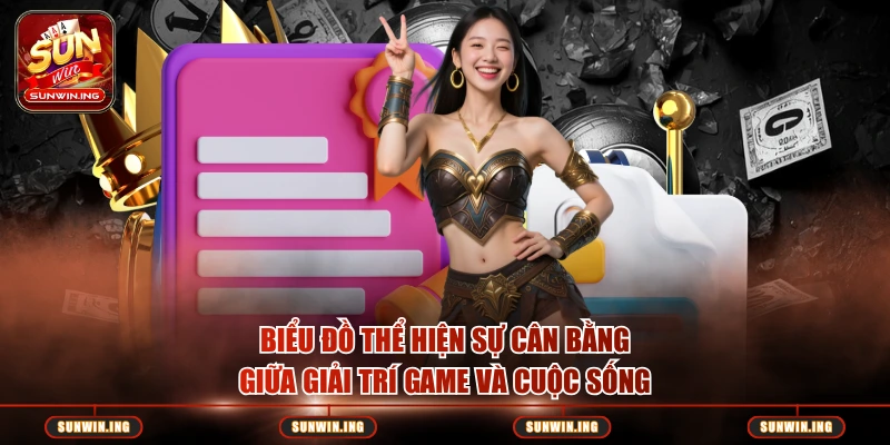 Biểu đồ thể hiện sự cân bằng giữa giải trí game và cuộc sống